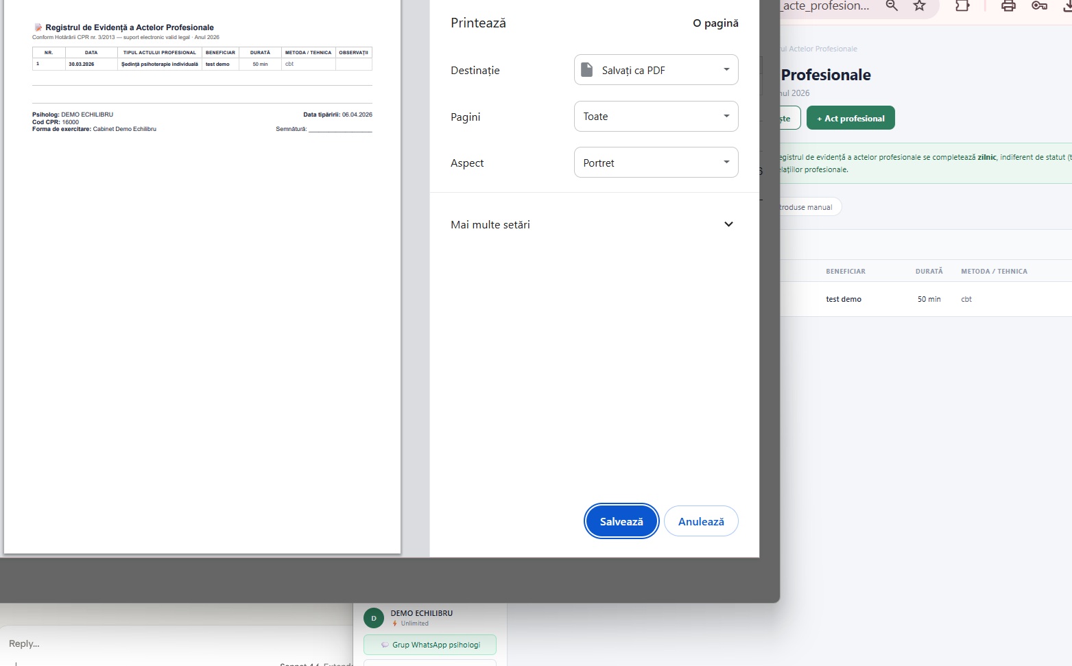 Preview tipărire PDF